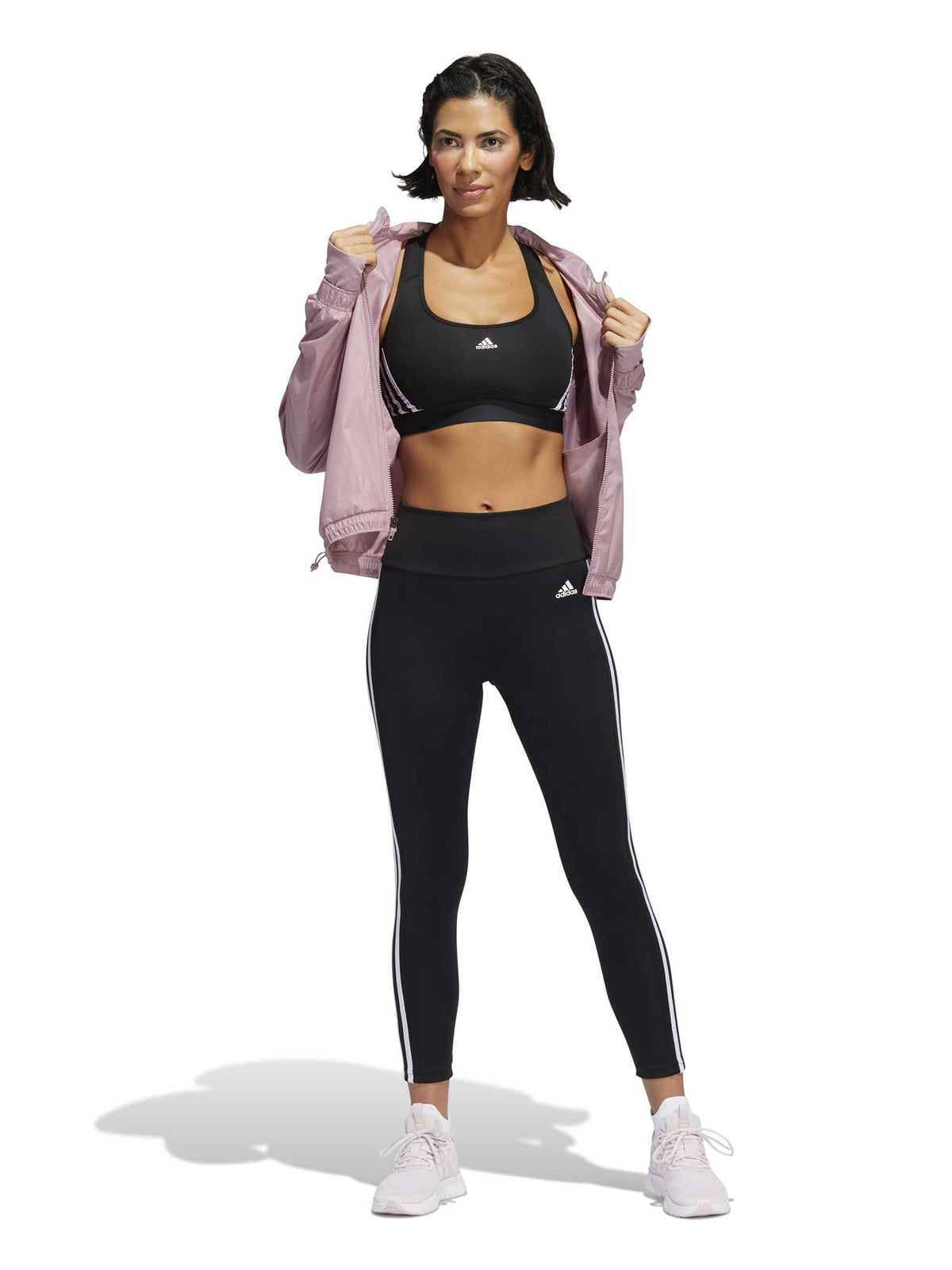 ADIDAS PERFORMANCE Спортен сутиен Powerreact 3-Stripes