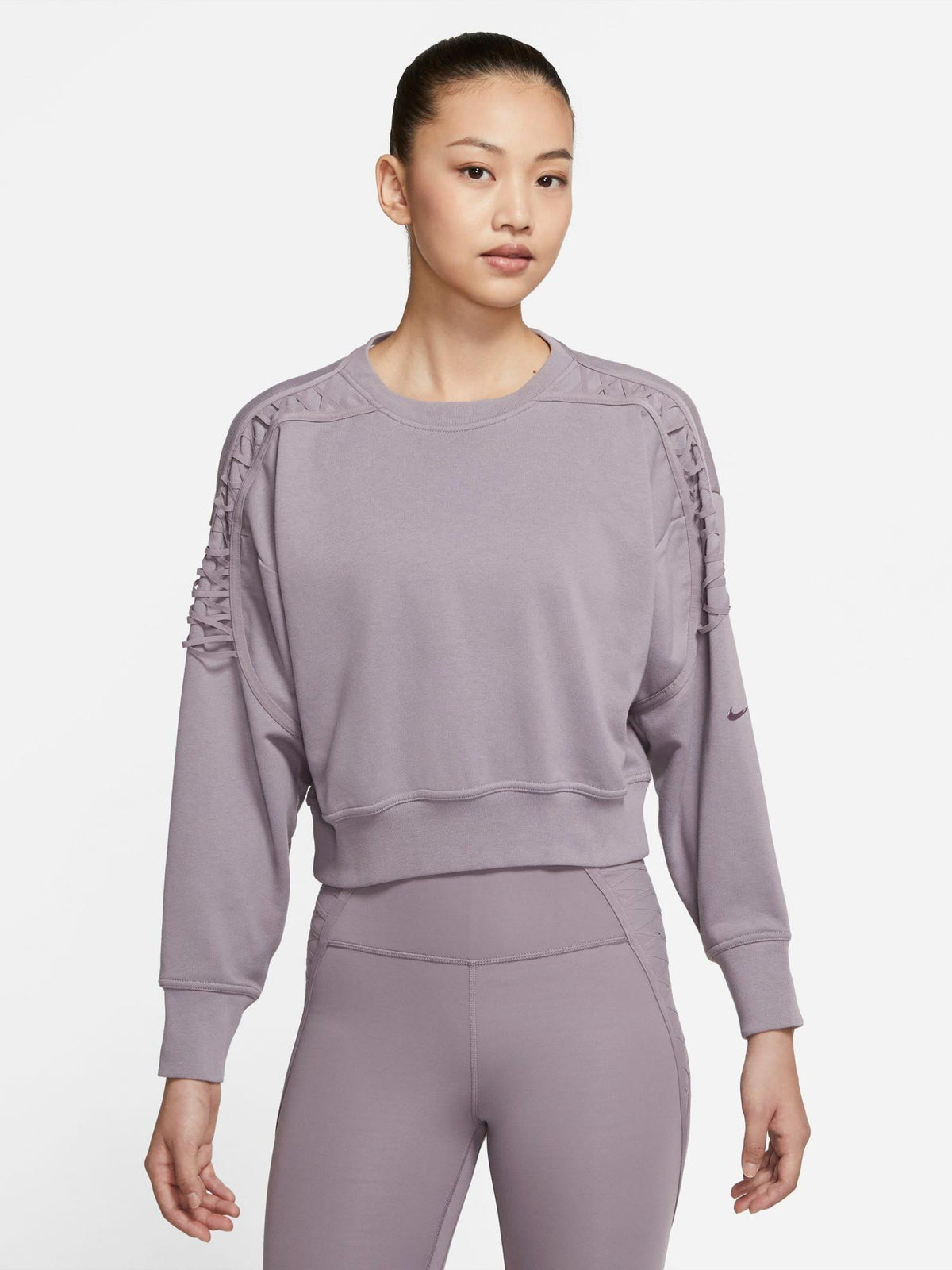 NIKE Блуза W THRMA FLC CROP LC LS