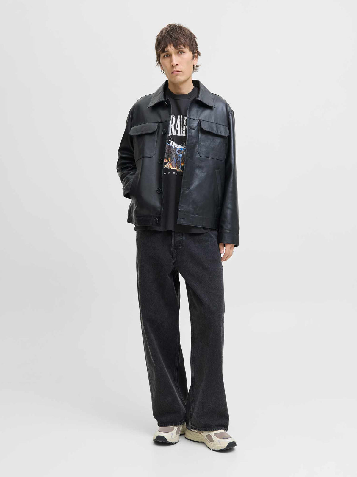 JACK & JONES Тениска JOREAGLEROCK GALLERY TEE SS CREW NECK TG