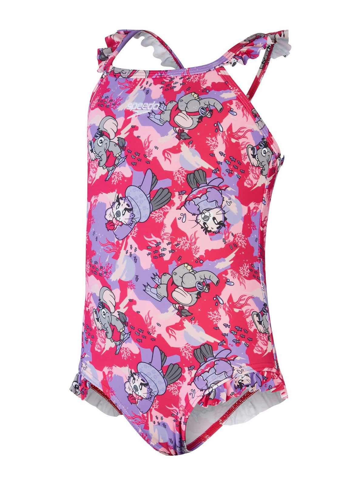 SPEEDO Цял бански Girls Learn to Swim Printed Thinstrap