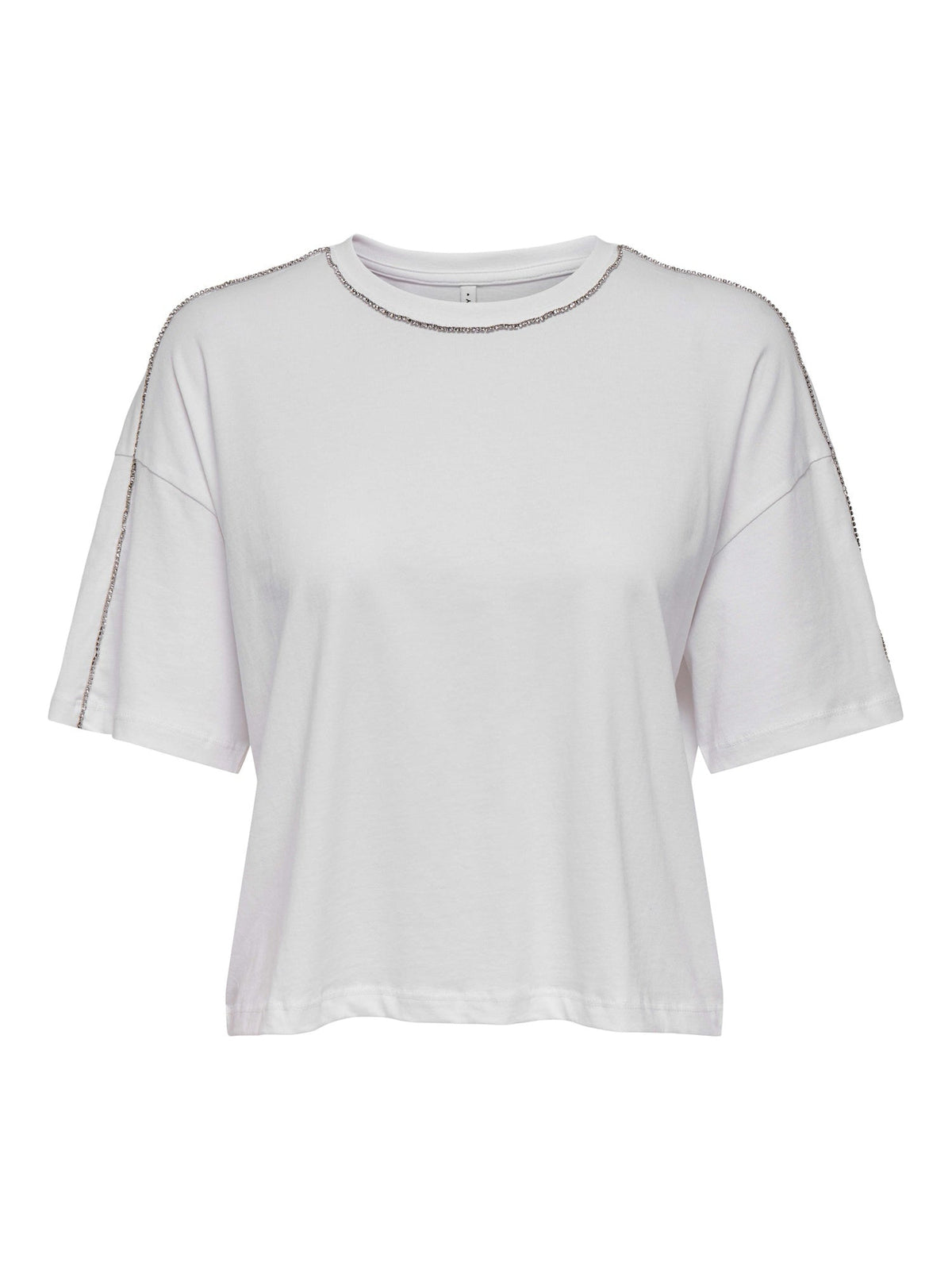 ONLY Тениска ONLCHERI LIFE S/S O-NECK BOXY TOP JRS