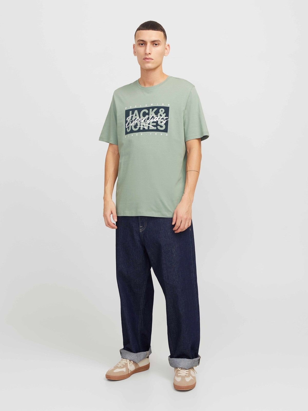 JACK & JONES Тениска JJCOLTON TEE SS CREW NECK LN