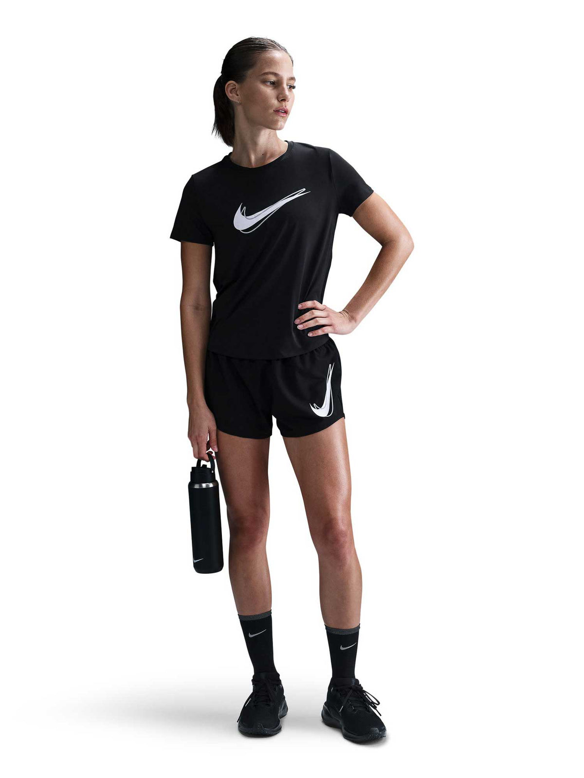 NIKE Тениска W NK ONE SWSH HBR DF SS TOP