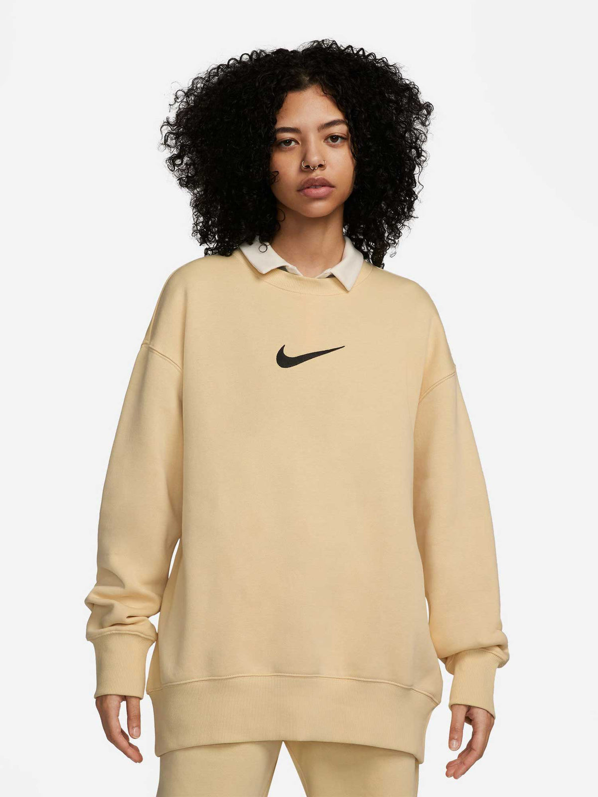 NIKE Блуза W FLC OS CREW MS