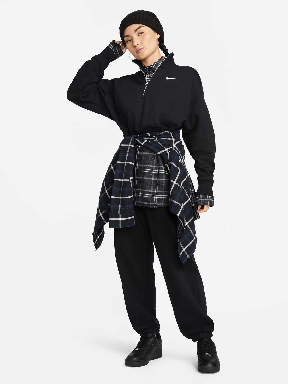 NIKE Блуза W NSW PHNX FLC QZ CROP