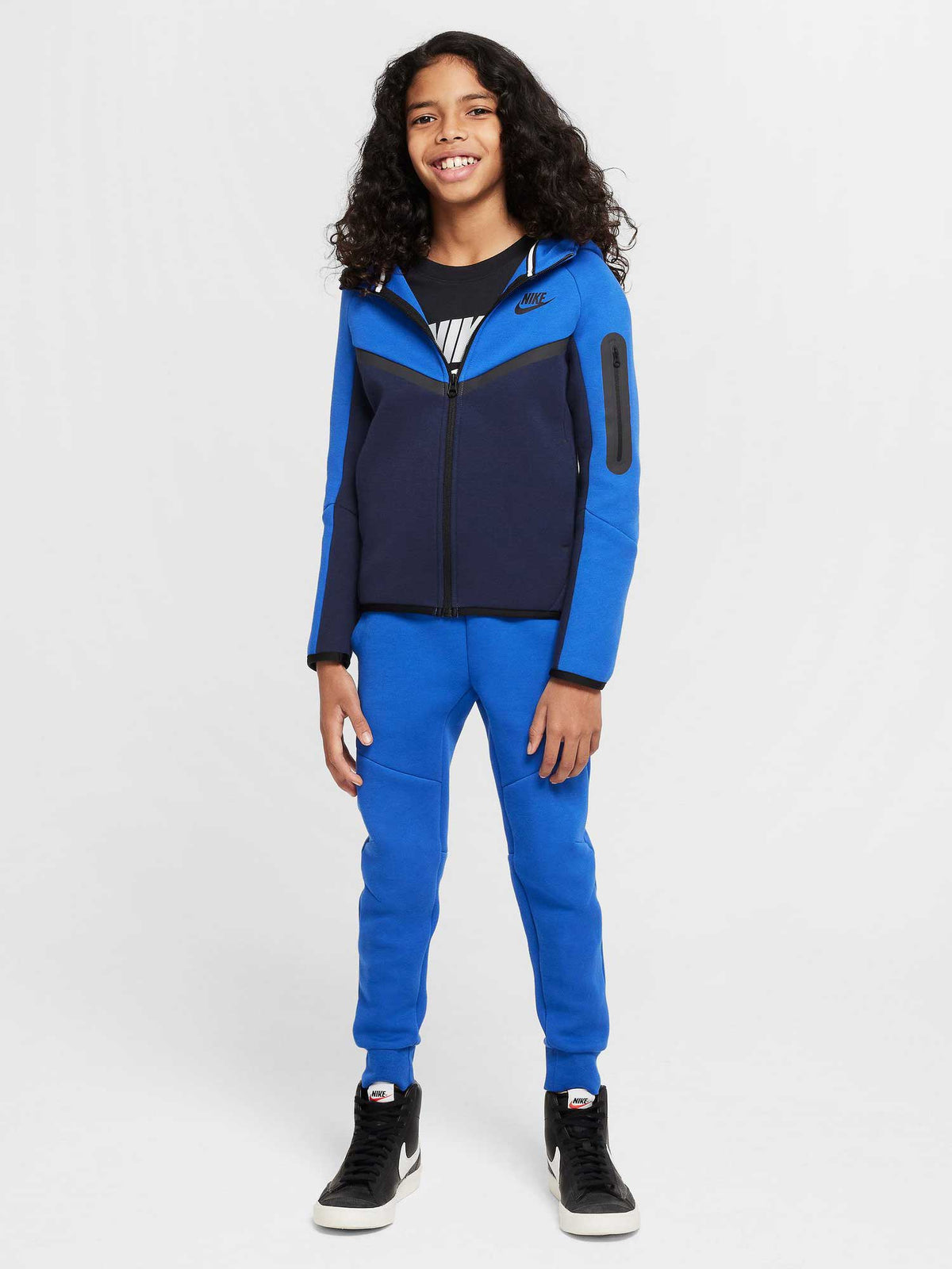 NIKE Суитшърт B NSW TCH FLC FZ - PD